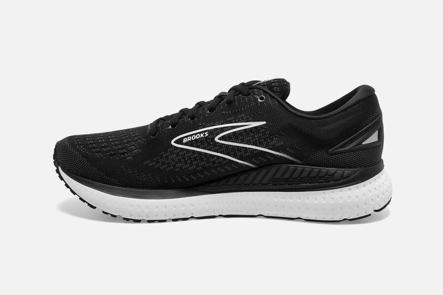 Brooks Running Shoes Womens Black/White - Glycerin GTS 19 Road - 7236-AIQLZ